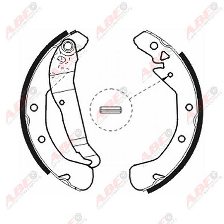 Set saboti frana OPEL ASTRA F 56 57 Producator ABE C0X009ABE