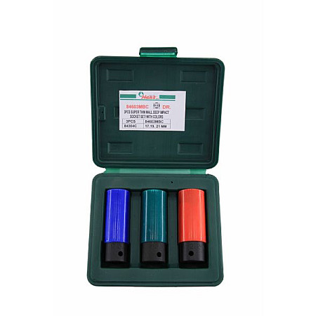 &quot;Set scule Set tubulare impact Hexagonal dimensiune tubulara: 1/2&quot;&quot; 3 buc cu pereti subtiri lung impachetare: cutie de plastic&quot; HANS 84603MBC