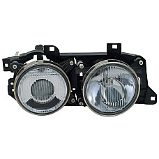 Far Lampa frontala Dreapta 2*H1 electric fara motoras culoare insert: argintiu BMW 5 E34 7 E32 TYC TYC 20-5291-15-2