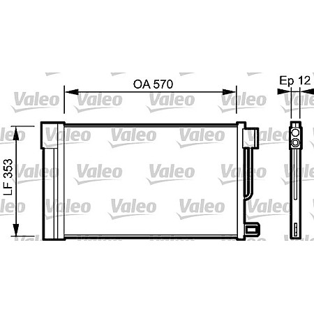 Radiator clima aer conditionat CITROEN NEMO nadwozie pene AA Producator VALEO 818193