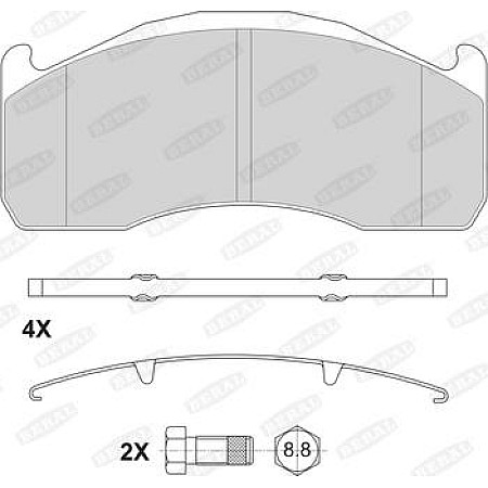 Set placute frana.frana disc Set placute frana MERITOR numar WVA. 29151 VOLVO FH12 FH16 FM12 FM9 D12C340-D9B300 0 VOLVO FH12 (FH12 42T/42R), 08.1993 - Beral BCV29151TK