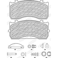 Set placute frana.frana disc Set placute frana KNORR numar WVA. 29115 29148 29183 GAZ VALDAJ MAN TGL I MERCEDES A MERCEDES-BENZ ATEGO 2 (970.27), 01.2004 - Beral BCV29183TK