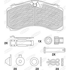 Set placute frana.frana disc Set placute frana KB numar WVA. 29318 29319 Beral BCV29319TK