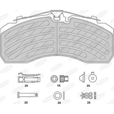 Set placute frana.frana disc Set placute frana Fata-Spate KB SB-SN7 ProTecS numar WVA. 29253 se potriveste. DAF 75 CF 85 CF 95 X DAF CF 65, Cadru de sprijin, 01.2001 - 05.2013 Beral BCV29253TK