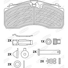 Set placute frana.frana disc Set placute frana KNORR numar WVA. 29194 29257 29269 MERCEDES ACTROS ACTROS MP2 - MP IVECO Euro I-III (EUROCARGO / ZCFA), Cargo, 01.1991 - 09.2015 Beral BCV29257TK