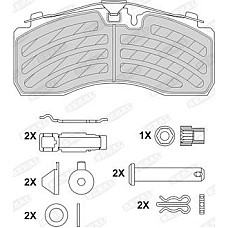 Set placute frana.frana disc Set placute frana KB numar WVA. 29093 29094 29095 29184 29197 29287 29320 DAF LF 45 MERCEDES-BENZ ANTOS (963-0-C), 07.2012 - Beral BCV29287TK