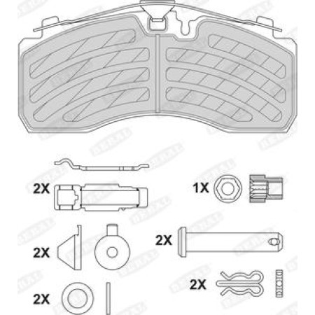 Set placute frana.frana disc Set placute frana KB numar WVA. 29093 29094 29095 29184 29197 29287 29320 DAF LF 45 MERCEDES-BENZ ATEGO 2 (970.27), 01.2004 - Beral BCV29287TK