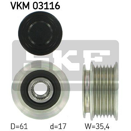 Sistem roata libera generator VW PASSAT 362 Producator SKF VKM 03116