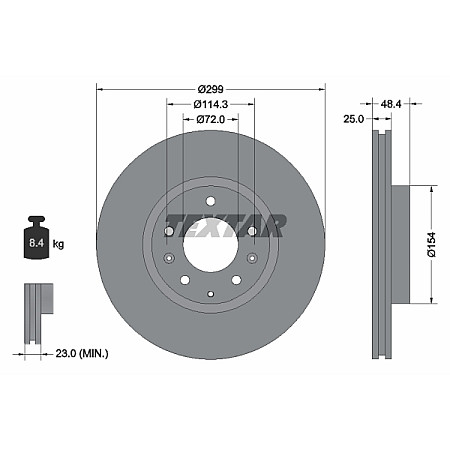 Disc frana MAZDA 6 hatchback GH Producator TEXTAR 92180703