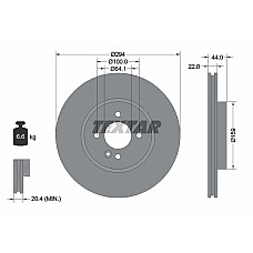 Disc frana Producator TEXTAR 92183503