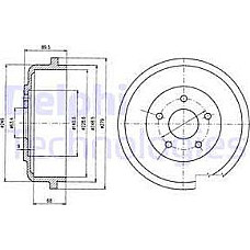 Tambur frana Spate se potriveste. FORD TOURNEO CONNECT TRANSIT CONNECT 1.8-1.8D 06.02-12.13 FORD TOURNEO CONNECT (TOURNEO CONNECT/PJ2 / PJ), Dubita, 06.2002 - 12.2013 Delphi BF488