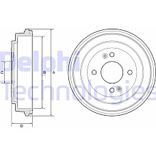 Tambur frana Spate se potriveste. HYUNDAI ACCENT III I10 I I10 II I10 III I20 I KIA RIO II 1.0-1.6 03.05- HYUNDAI ACCENT III (MC), Sedan, 11.2005 - 12.2012 Delphi BF580