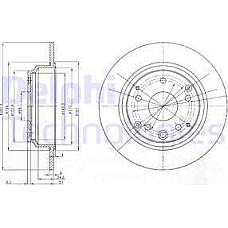 Disc frana Set discuri de frana 2 buc. Spate Dreapta-Stanga se potriveste. HONDA ACCORD VII ODYSSEY 2.0-2.4 07.02-05.08 HONDA STEPWGN II (LA-RF_, UA-RF_), Dubita, 10.2000 - 09.2005 Delphi BG4095