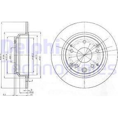 Disc frana Set discuri de frana 2 buc. Spate Dreapta-Stanga se potriveste. HONDA ACCORD VII ODYSSEY 2.0-2.4 07.02-05.08 HONDA STEPWGN II (LA-RF_, UA-RF_), Dubita, 10.2000 - 09.2005 Delphi BG4095