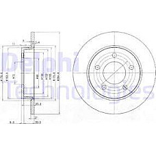 Disc frana Set discuri de frana 2 buc. Spate Dreapta-Stanga se potriveste. MAZDA 3 5 1.3-2.3 10.03-09.14 MAZDA 3 (BL), Sedan, 12.2008 - 12.2014 Delphi BG4025C