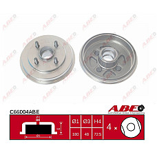 Tambur frana Spate  DAIHATSU CHARADE II CHARADE III CHARADE IV 1.0-1.6 10.83-01.01 ABE C66004ABE
