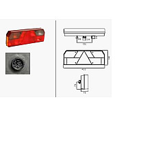 Stop spate ASPOCK EUROPOINT spate lampa P directie de 9 ani-functionale ale triunghiului reflectoare estompat fara podsw.tab.rej. pentru conectare sapte camp ASPOCK A25-5400-507