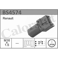 Comutator lumini frana RENAULT MEGANE I Coach (DA0/1_), Compartiment, 03.1996 - 08.2003 Calorstat by Vernet BS4574