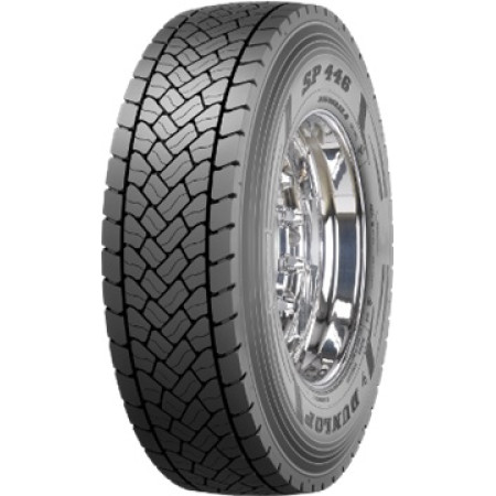 Anvelopa LKW 568913 SP446 DUNLOP Anvelopa camion Regional Tractiune 3PMSF M+S 154L etichete: Din data de 01.05.2021: eficienta combustibil - C aderenta pe teren umed - C clasa de masurare a zgomotului  DUNLOP ANVELOPE 315/70R22.5 CDU SP446