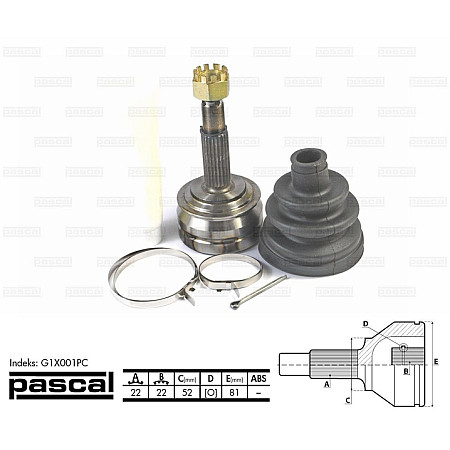 cap planetara OPEL KADETT E Box (T85) PASCAL G1X001PC