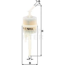 Filtru combustibil MERCEDES ACTROS MP4 - MP5 ANTOS AROCS ATEGO 3 M936.992-OM936.916 07.11- MERCEDES-BENZ ATEGO 3 (967PKX3), 04.2013 - Mann-Filter C 5001