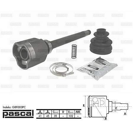 Set articulatie planetara PEUGEOT BOXER Autobus 230P Producator PASCAL G8F003PC