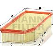 Filtru aer MERCEDES C CL203 C T-MODEL S203 C W203 CLK C209 E T-MODEL S210 E VF210 E W210 G W461 G W463 M W163 S W MERCEDES-BENZ C-CLASS T-Model (S203), Turism, 03.2001 - 08.2007 Mann-Filter C 38 145
