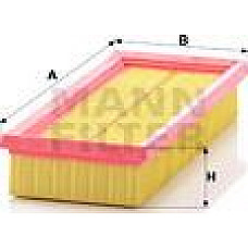 Filtru aer FIAT PANDA PUNTO LANCIA YPSILON ZASTAVA 10 1.1-1.2LPG 09.99- FIAT PANDA II (169_), Hatchback Van, 03.2004 - Mann-Filter C 2872