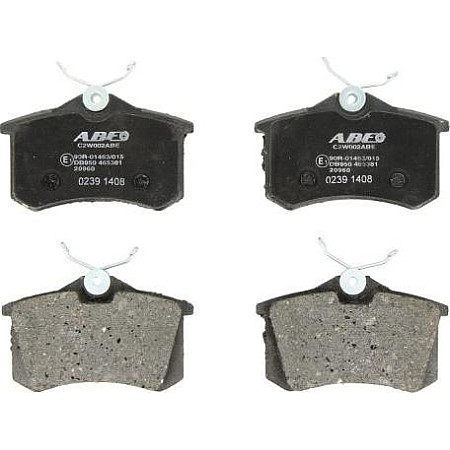 Set placute frana.frana disc Set placute frana Spate AUDI 80 B4 A1 A1 CITY CARVER A2 A3 A4 B5 A4 B6 A4 B7 A6 C4 A VW UP! (121, 122, BL1, BL2, BL3, 123), Hatchback, 08.2011 - ABE C2W002ABE