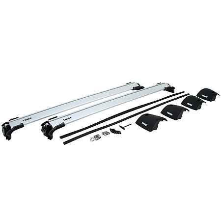 Bara portbagaj, plafon Rack beam with supports 2 pcs aluminium length: 896-976 cm payload: 75 kg Silver requires a mounting kit THULE WingBar Edge 959500 THULE THU 9595