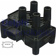 Bobina de inductie Bobina de aprindere se potriveste. VOLVO S40 II V50 FORD COUGAR ESCORT CLASSIC ESCORT VI FIESTA IV FIESTA V F FORD FOCUS C-MAX (DM2), Dubita, 10.2003 - 03.2007 Delphi CE20044-12B1