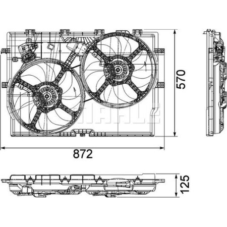 Ventilator. radiator Ventilator radiator FIAT DUCATO 2.0D-3.0D 07.06- FIAT DUCATO (250_, 290_), Van, 07.2006 - MAHLE CFF 193 000P