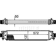 Intercooler, compresor FIAT DOBLO II (263_), Cadru de sprijin, 02.2010 - MAHLE CI 427 000S