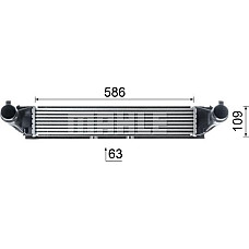 Intercooler. compresor Intercooler OPEL ASTRA K 1.0 06.15- VAUXHALL ASTRA Mk VII (B16), Hatchback, 07.2015 - MAHLE CI 620 000P