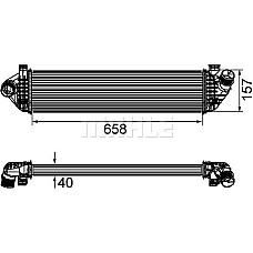 Intercooler, compresor VOLVO S40 II (544), Sedan, 12.2003 - 12.2012 MAHLE CI 198 000P