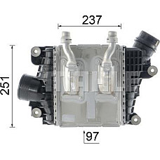 Intercooler. compresor Intercooler JAGUAR F-PACE XF II XF SPORTBRAKE 3.0D 05.15- JAGUAR XF SPORTBRAKE (X260), Turism, 07.2017 - MAHLE CI 332 000P