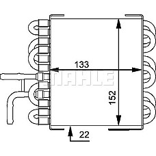 Racitor combustibil Fuel radiator fits. MERCEDES C W203 2.2D 05.00-02.07 MERCEDES-BENZ C-CLASS (W203), Sedan, 05.2000 - 12.2007 MAHLE CK 8 000P