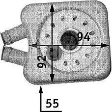 Radiator ulei, ulei motor VW CRAFTER 30-50 (2E_), Van, 04.2006 - 12.2016 MAHLE CLC 45 000S