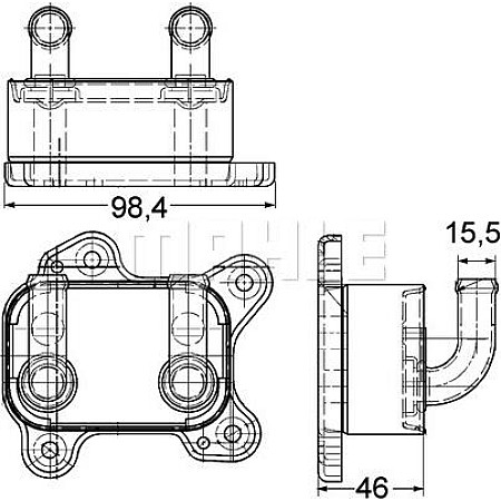 Radiator ulei, ulei motor OPEL COMBO (COMBO-C), Box/MPV, 10.2001 - MAHLE CLC 168 000P