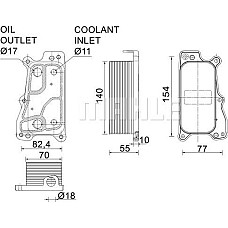 Radiator ulei. ulei motor Oil radiator MERCEDES C C204 C CL203 C T-MODEL S203 C T-MODEL S204 C W203 C W204 CLC CL203 CLK A MERCEDES-BENZ SPRINTER 3,5-t (906), Van, 06.2006 - MAHLE CLC 235 000P