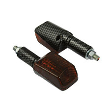 Lumina semnalizare mini Semnalizatoarele picior de carbon lung chihlimbar lentila BIKE IT INDMLCBN