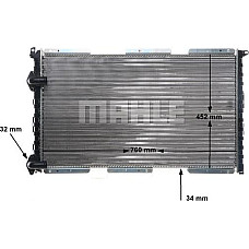 Radiator. racire motor Radiator motor Manual se potriveste. OPEL MOVANO A RENAULT MASTER II 1.9D-2.5D-2.8D VAUXHALL MOVANO Mk I (X70), Cab & Chassis, 10.1998 - 12.2010 MAHLE CR 526 000S