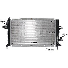 Radiator, racire motor VAUXHALL ZAFIRA Mk II (A05), Dubita, 04.2005 - 11.2014 MAHLE CR 1687 000S