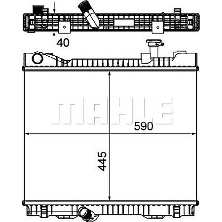 Radiator. racire motor Radiator motor se potriveste. RVI MAXITY NISSAN CABSTAR NT400 CABSTAR DXi25-YD25K3LD-5MI 09.06- RENAULT TRUCKS MAXITY, 03.2007 - MAHLE CR 1045 000P