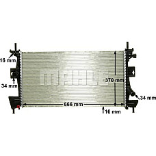 Radiator, racire motor FORD FOCUS III, Hatchback Van, 01.2011 - MAHLE CR 1727 000P