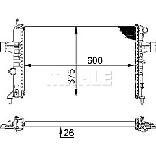 Radiator, racire motor OPEL ASTRA G (F70), Estate Van, 09.1998 - 04.2005 MAHLE CR 227 000S