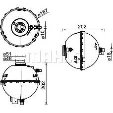 Vas rezervor antigel BMW 4 (F32, F82), Compartiment, 07.2013 - MAHLE CRT 211 000S