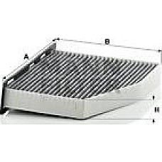 Filtru. aer habitaclu Filtru habitaclu cu carbon activat AUDI A3 Q3 TT SEAT ALHAMBRA ALTEA ALTEA XL LEON LEON SC VW PASSAT (362), Sedan, 08.2010 - 12.2015 Mann-Filter CUK 2939/1