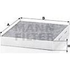 Filtru. aer habitaclu Filtru habitaclu cu carbon activat FORD C-MAX FOCUS C-MAX GALAXY II GALAXY MK II KUGA I MON FORD C-MAX (DM2), Dubita, 02.2007 - 09.2010 Mann-Filter CUK 2559