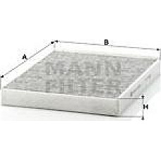 Filtru. aer habitaclu Filtru habitaclu cu carbon activat AUDI Q7 PORSCHE CAYENNE VW AMAROK CALIFORNIA T5 CAMPER C VW TOUAREG (7LA, 7L6, 7L7), Crossover, 10.2002 - 01.2013 Mann-Filter CUK 2842